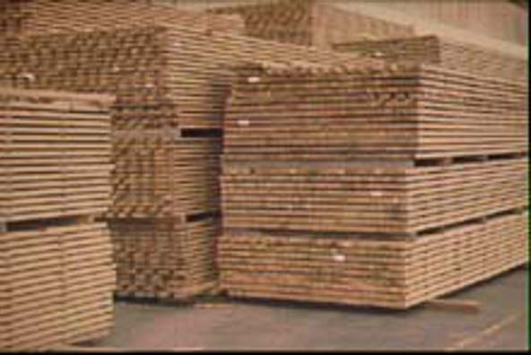 Sawn timber is air-drying, a much slower way to season timber